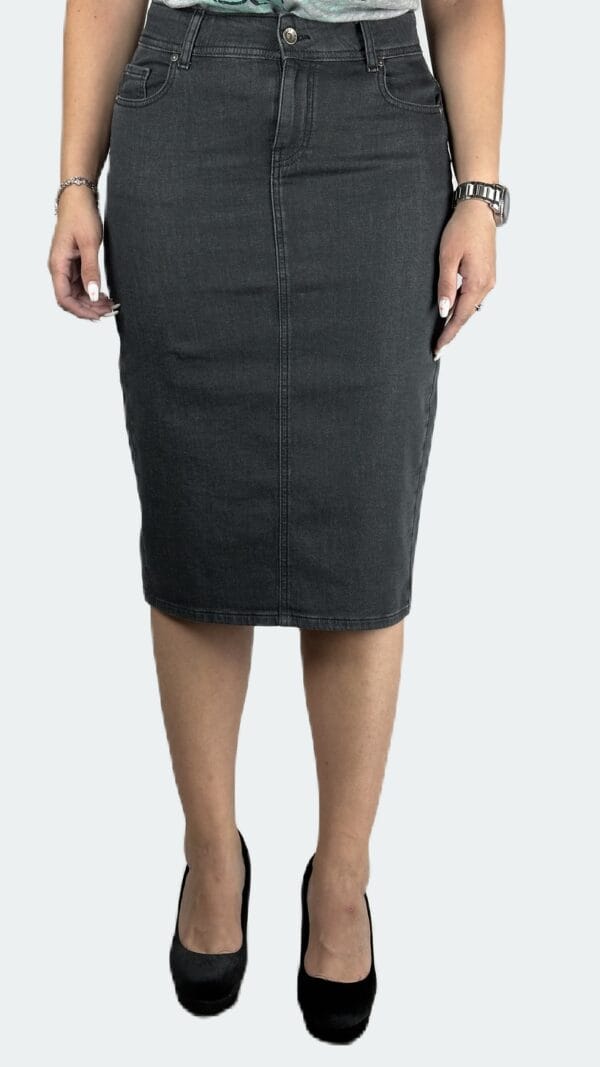 Black Denim Skirt
