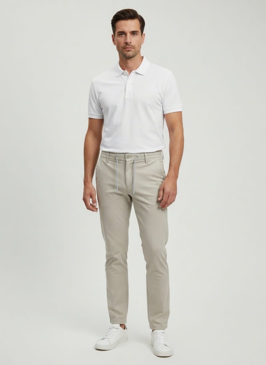 Herren Stretch-Hose mit Kordelzug – die perfekte Kombination aus außergewöhnlichem Komfort und moderner Eleganz.
