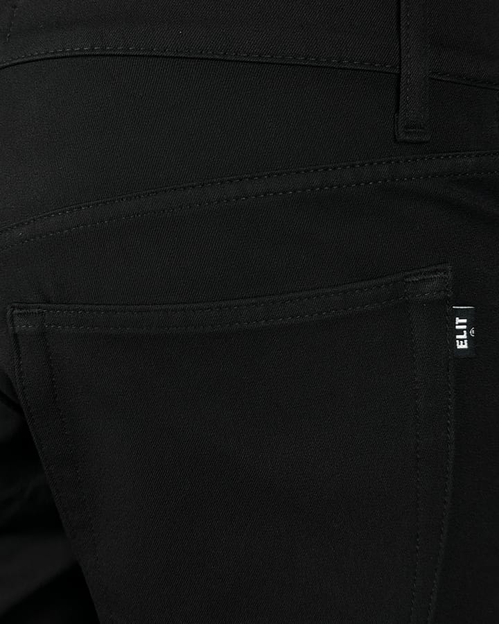 Crne pantalone sa širokom nogavicom slika džepa